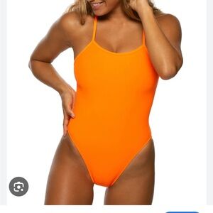 Jolyn Drew Orange One-Piece Swimsuit